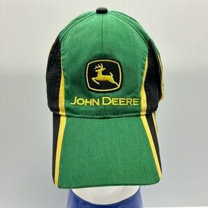 John Deer Cap Hat‎ Adjustable Green Yellow Black Cotton